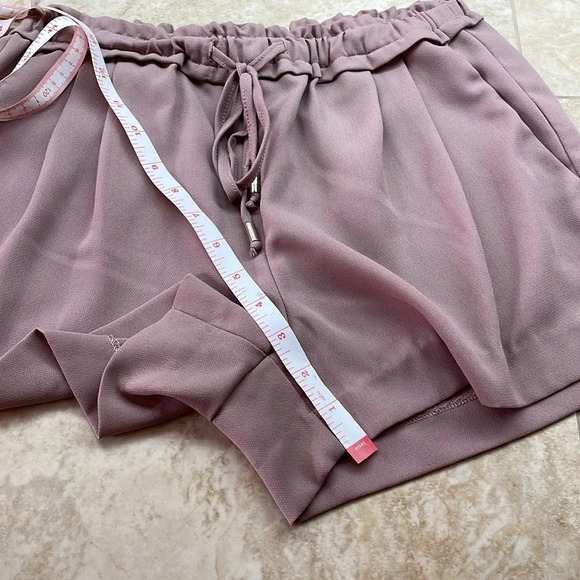 Lulus Jest Summer Mauve Drawstring Shorts Summer Elastic Waist Pockets Size S - Picture 9 of 12